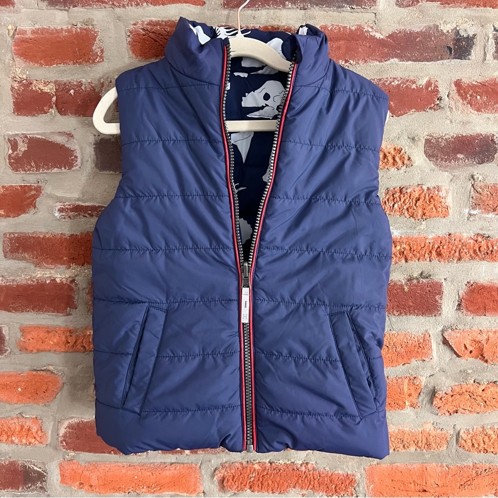 Hatley Navy Blue/Dinosaur Reversible Kids Vest